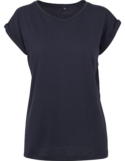 Build Your Brand Damen Extended Shoulder T-Shirt BY021