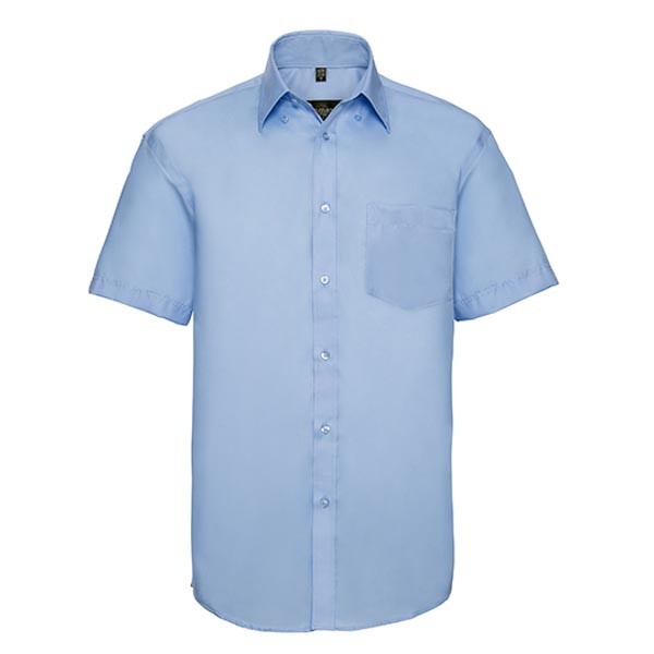Russell Collection Men`s Short Sleeve Classic Ultimate Non-Iron Shirt Z957