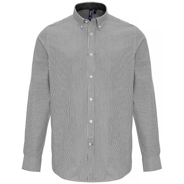 Premier Workwear Mens Cotton Rich Oxford Stripes Shirt PW238