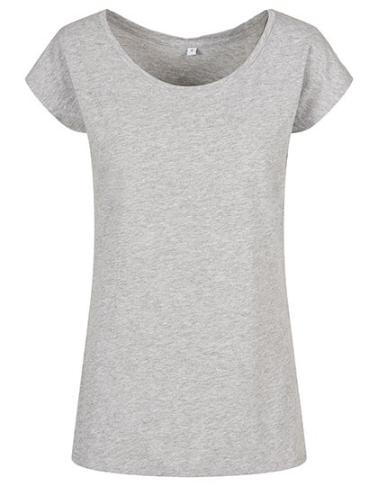 Build Your Brand Damen Wide Neck T-Shirt BYBB013