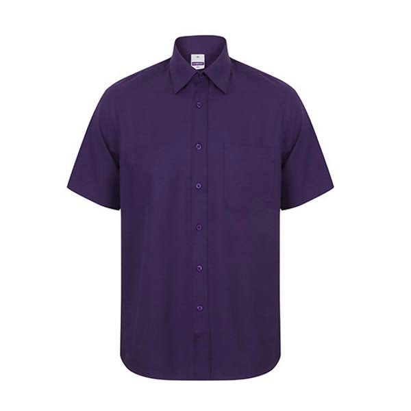 Henbury Men`s Wicking Short Sleeve Shirt W595