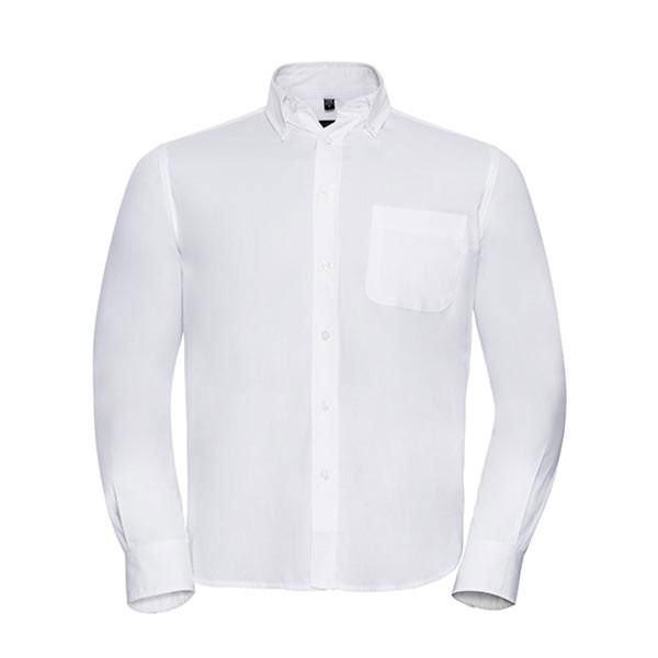 Russell Collection Men`s Long Sleeve Classic Twill Shirt Z916