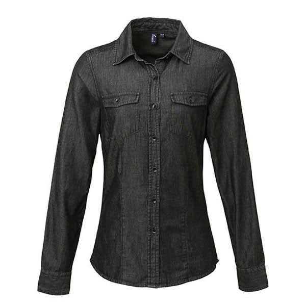 Premier Workwear Ladies` Jeans Stitch Denim Shirt PW322