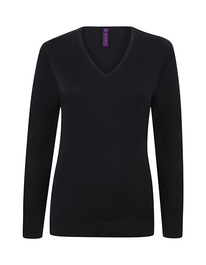 Henbury Damen V-Neck Pullover W721