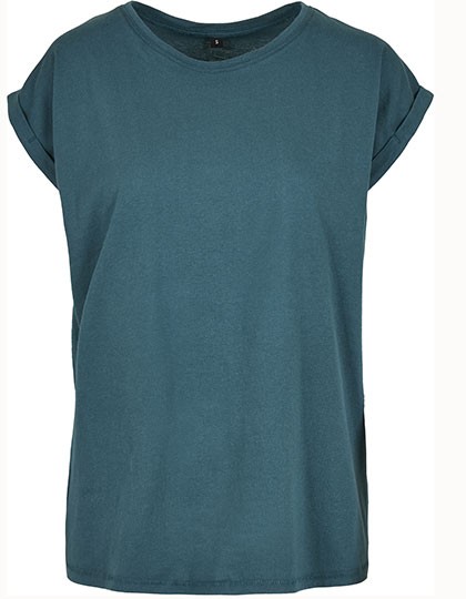 Build Your Brand Damen Extended Shoulder T-Shirt BY021