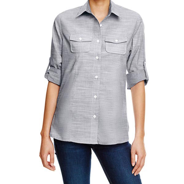 Burnside Ladies` Woven Texture Shirt BU5247
