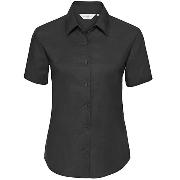 Russell Collection Ladies` Short Sleeve Classic Oxford Shirt Z933F