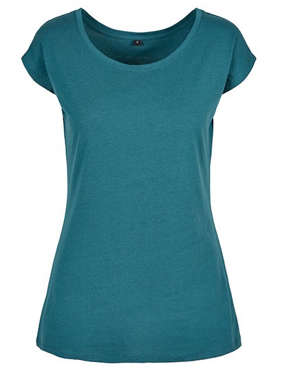 Build Your Brand Damen Wide Neck T-Shirt BYBB013