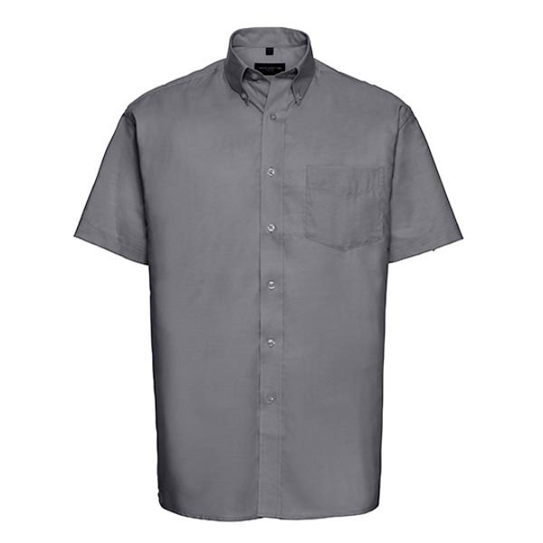 Russell Collection Men`s Short Sleeve Classic Oxford Shirt Z933