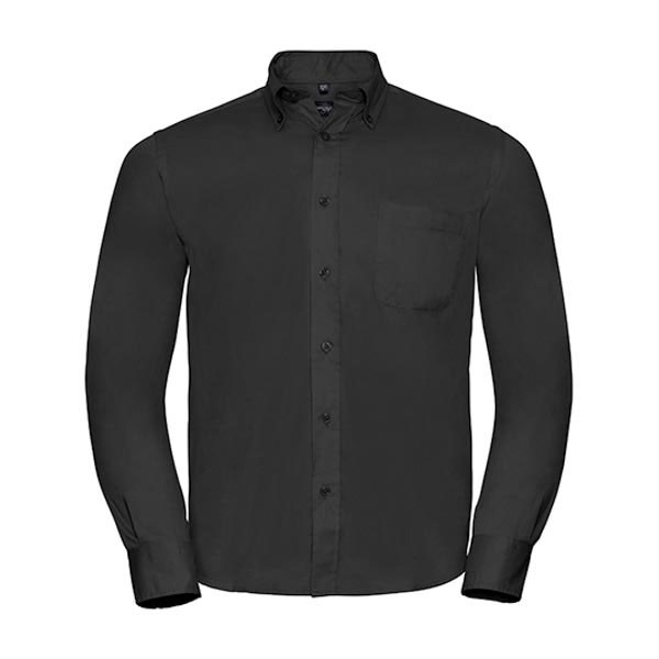 Russell Collection Men`s Long Sleeve Classic Twill Shirt Z916