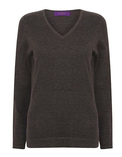 Henbury Damen V-Neck Pullover W721