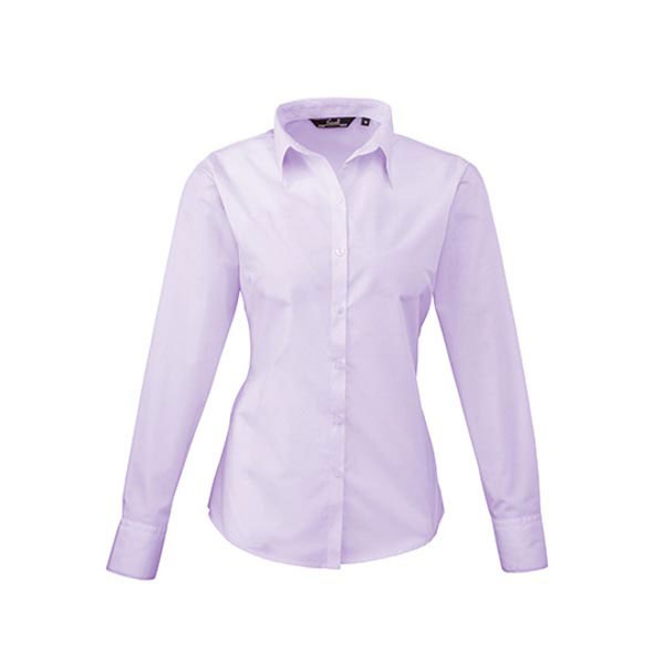 Premier Workwear Ladies` Poplin Long Sleeve Blouse PW300
