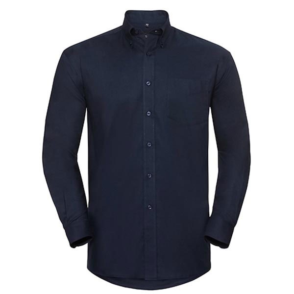 Russell Collection Men`s Long Sleeve Classic Oxford Shirt Z932