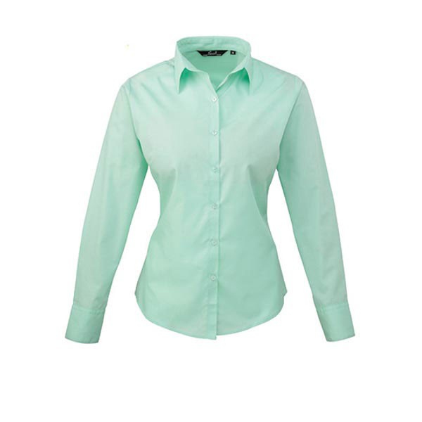 Premier Workwear Ladies` Poplin Long Sleeve Blouse PW300