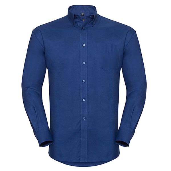 Russell Collection Men`s Long Sleeve Classic Oxford Shirt Z932