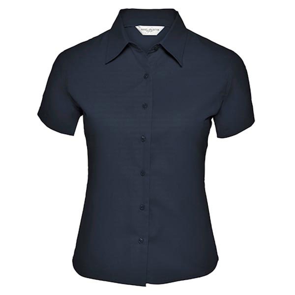 Russell Collection Ladies` Short Sleeve Classic Twill Shirt Z917F