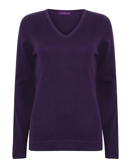 Henbury Damen V-Neck Pullover W721