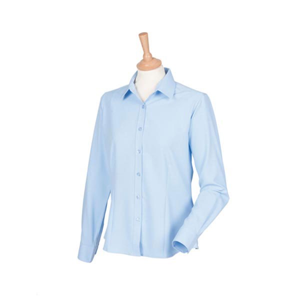 Henbury Ladies` Wicking Long Sleeve Shirt W591