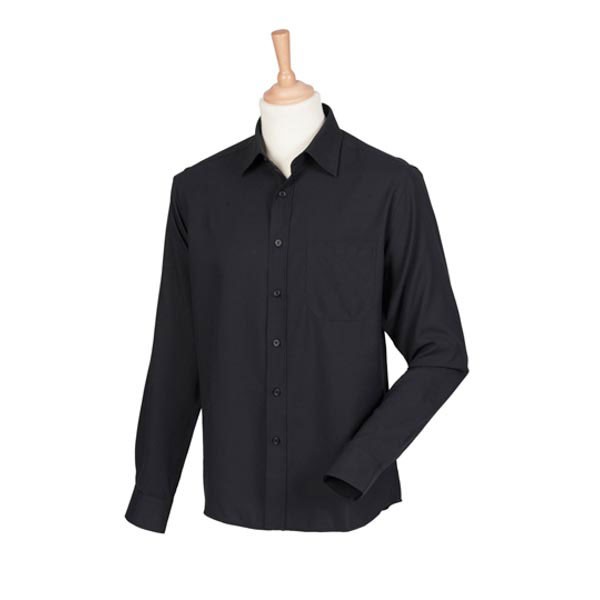 Henbury Men`s Wicking Long Sleeve Shirt W590