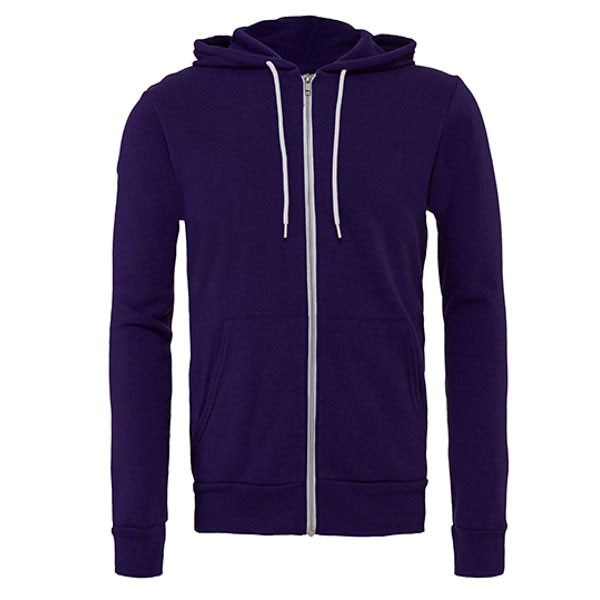 Canvas Unisex Zip-Up Poly-Cotton Fleece Hoodie CV3739
