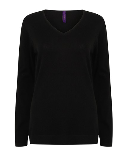 Henbury Damen V-Neck Pullover W721